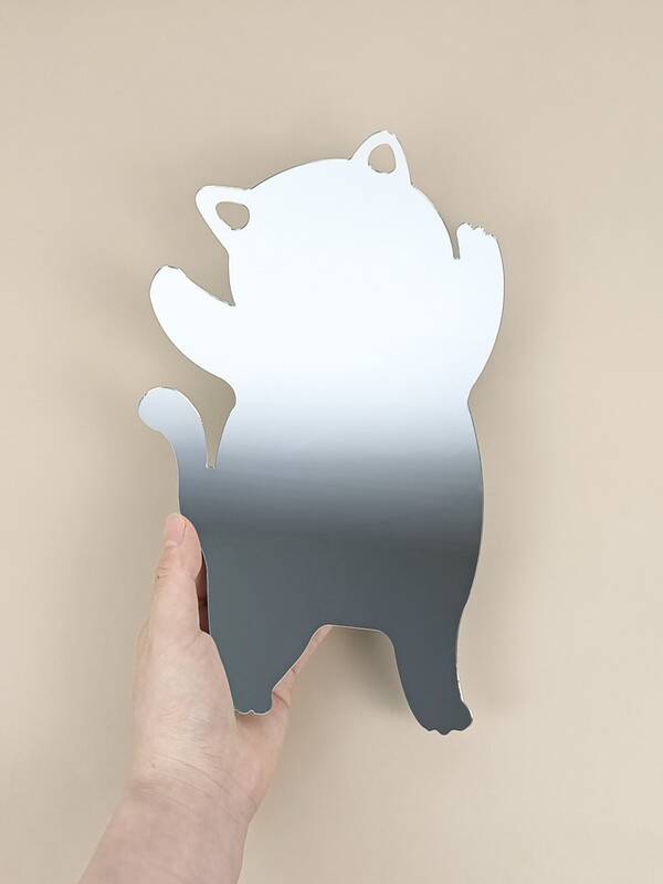 1pc Cat Shaped Mirror Wall Sticker SHEIN USA