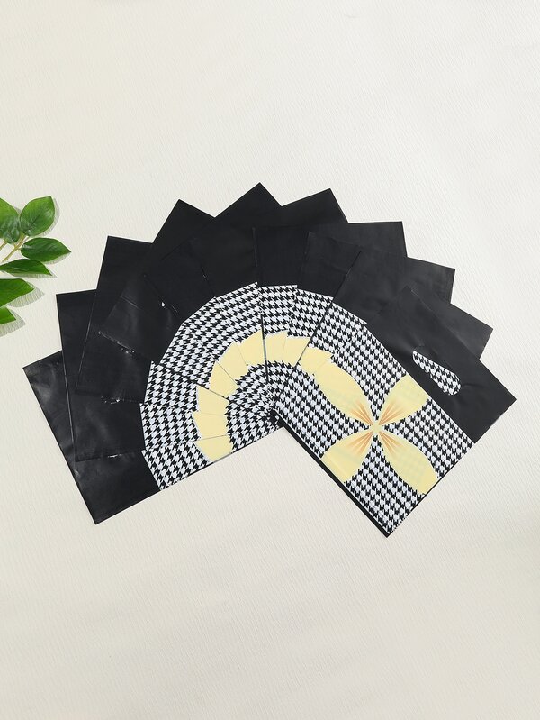 10pcs Houndstooth Pattern Gift Bag