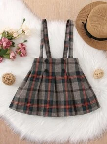 年輕女孩格紋裙子 - 彩色 - 查看 1