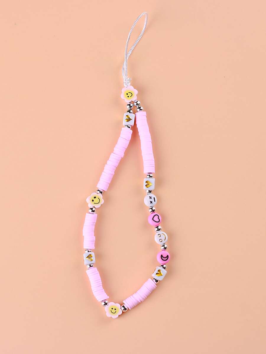 Smile Decor Phone Lanyard - Pink - View 1