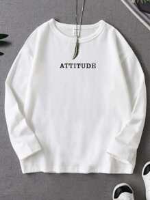 Boys Letter Graphic Tee - White - View 1