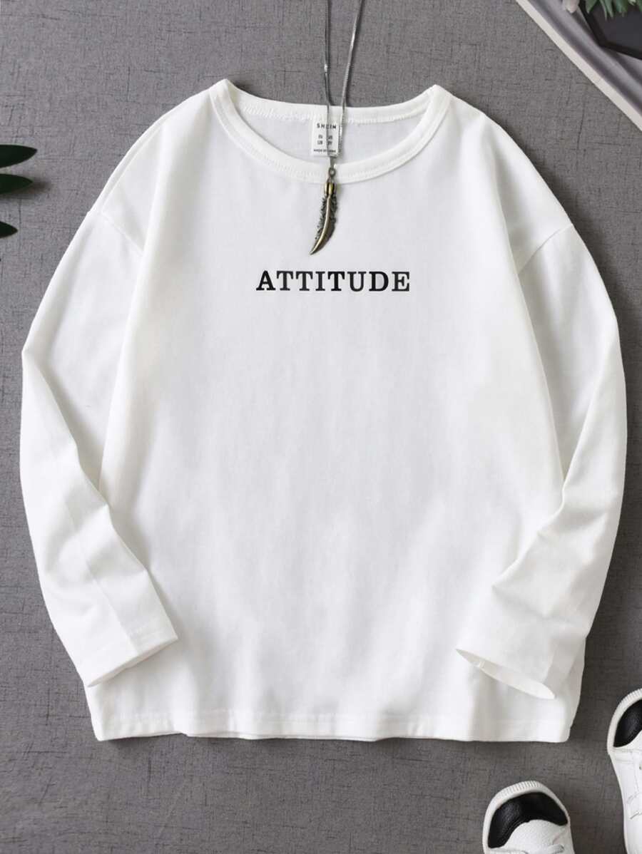 Boys Letter Graphic Tee - White - View 1