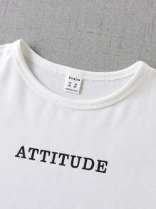 Boys Letter Graphic Tee - White - View 3