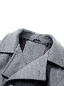 SOLOCOTE Con trai đôi ngực áo khoác dày dày - Màu Xám nhạt - Xem 6