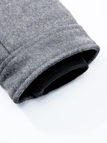 SOLOCOTE Con trai đôi ngực áo khoác dày dày - Màu Xám nhạt - Xem 4