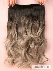 Clip In Long Curly Synthetic Hair Extension - Multicolor - View 2