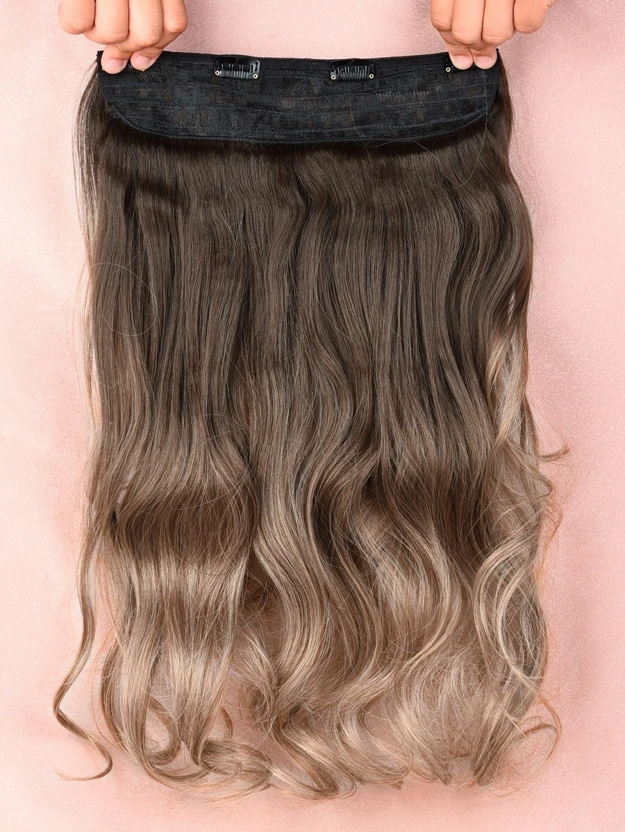 Clip In Long Curly Synthetic Hair Extension - Multicolor - View 1