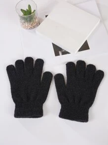 Solid Minimalist Gloves - Black - View 1