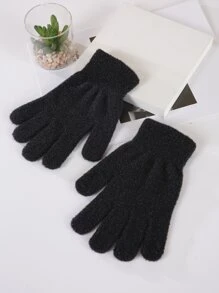 Solid Minimalist Gloves - Black - View 2