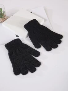 Solid Minimalist Gloves - Black - View 3