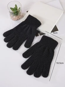 Solid Minimalist Gloves - Black - View 5
