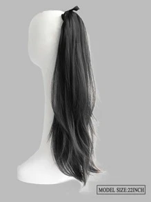 2 pezzi Extension per capelli lungo dritto coda di cavallo sintetico