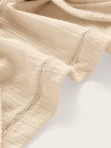 SHEIN ICON Áo hai dây Lộ Lưng Dây kéo Buộc lại màu trơn Gợi cảm - Màu be - Xem 3