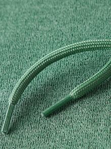 Flirla Plus Size Letter & Cartoon Graphic Sweatshirt - Green - View 6