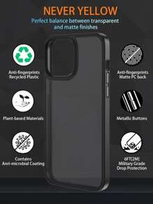 素色保護套適用於iPhone - 黑色 - 查看 3