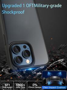 素色保護套適用於iPhone - 黑色 - 查看 7