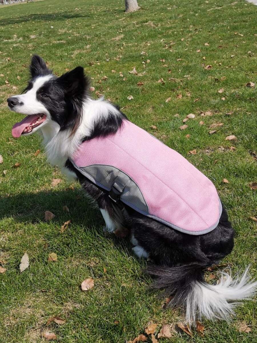 1pc Mesh Pet Life Jacket - Pink - View 1