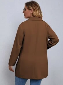 Calvaya Blazer de cuello con solapa con botones