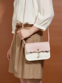 Wodoodporna, lekka, biznesowa mini torba na ramię ze sztucznymi perłami z wycięciem w kształcie muszelki dla nastolatek, kobiet, studentek, nowicjuszy i pracowników umysłowych Idealna do biura, uczelni, pracy, biznesu, dojazdów do pracy - Różowy - Zobacz 2