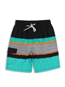 Surfspeed Quần bơi họa tiết sọc khối màu cho nam, quần short đi biển - Nhiều màu - Xem 6