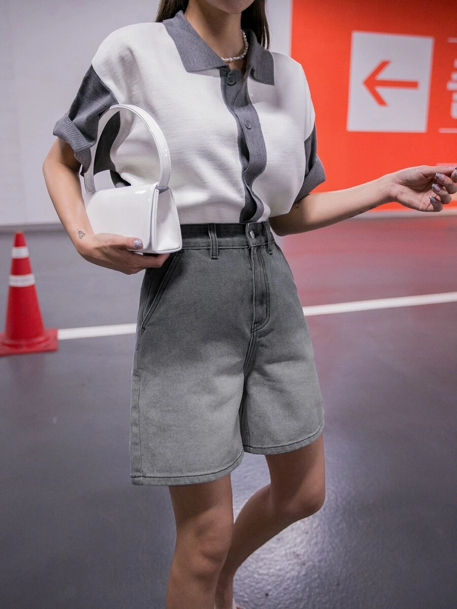 DAZY Quần short Denim Túi Ombre - Nhiều màu - Xem 1