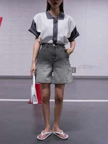 DAZY Quần short Denim Túi Ombre - Nhiều màu - Xem 6