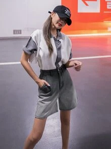 DAZY Quần short Denim Túi Ombre - Nhiều màu - Xem 7