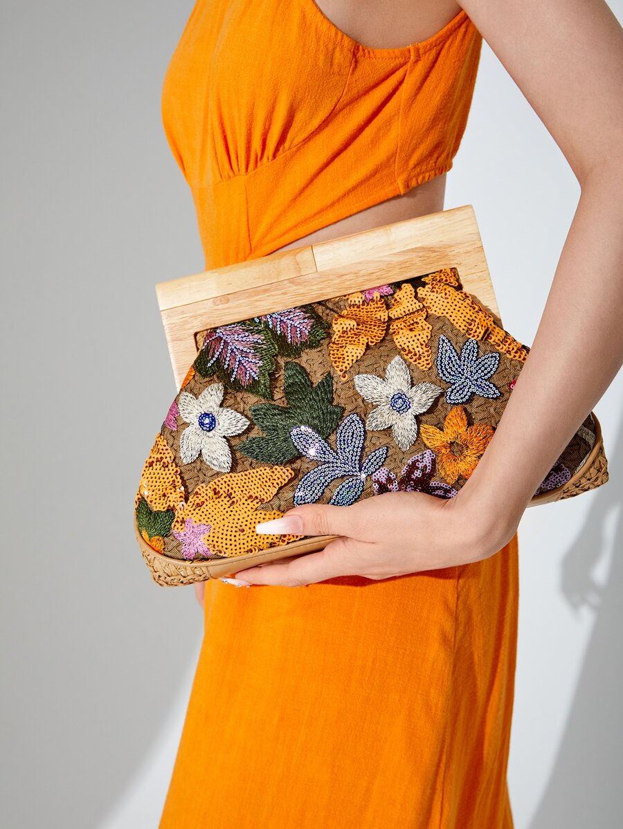 SHEIN VCAY Women's Clutch Bag, Random Pattern - Multicolor - View 1