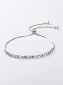 Nooxian 1 Vòng tay co thắt bằng đồng Cubic Zirconia (Số lượng đá Cubic Zirconia ngẫu nhiên) - Bạc - Xem 5