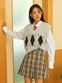 DAZY Patched Detail Drop Shoulder Shirt - White - View 18