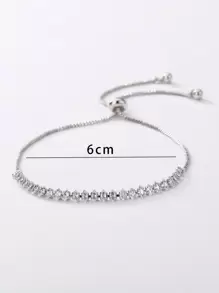 Nooxian 1 Vòng tay co thắt bằng đồng Cubic Zirconia (Số lượng đá Cubic Zirconia ngẫu nhiên) - Bạc - Xem 6