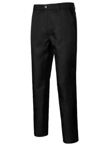 Manfinity Mode 男士前排扣西裝外套背心和褲子無襯衫 - 黑色 - 查看 3