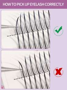 MAGEFY 120 Clusters Of A-Shape Segmented Mixed Style Eyelashes,With Longer Curls C Personal DIY Eyelashes Of Different Lengths,Natural Soft Handmade Eyelashes For Everyday Use,Manga Eyelashes For Travel