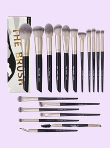 MAANGE 18pcs Professional Makeup Brush Set With Carrying Case,Makeup Tools With Soft Fiber For Easy Carrying,Foundation Brush,Eye Shadow Brush,Smudge Brush,Eyebrow Brush,Brush Set For Travel,Brush Set,Makeup Brush Kit,Make Up Brush Set,Make Up Set Complete,Makeup Brush Set,Complete Makeup Kit,Brush Kit,Brushes Makeup Set,Makeup Gift Set,Set - Black - View 3