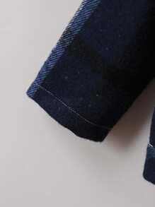 Toddler Boy Jackets Túi Nút phía trước Sọc ca rô Giải trí - Nhiều màu - Xem 4