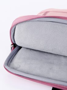 1 pieza Bolso para ordenador 13 pulgadas con estampado de letra impermeable - Rosa - Ver 6