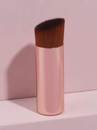 1支斜角粉底刷 - 粉色，粉底刷，遮瑕刷，腮红刷，修容刷，腮红刷，古铜粉刷，散粉刷，粉底刷，腮红刷