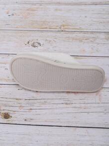 Women Warm Slippers, Home Warm Slippers - White - View 2