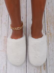 Women Warm Slippers, Home Warm Slippers - White - View 3