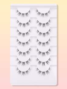 7對自然假睫毛 - 黑色 - 查看 1