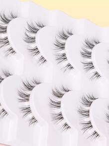 7對自然假睫毛 - 黑色 - 查看 7