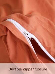 素色被套不附帶內芯 - 橘色 - 查看 4