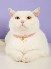 1pc Cat Decor Pet Necklace - Pink - View 1