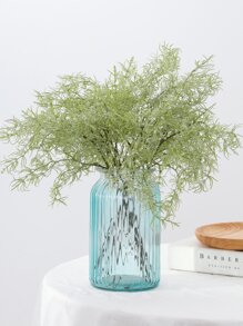 6/12 件人造植物，人造蕨类植物，17.8 英寸，迷迭香茎假绿色植物灌木，乡村农舍中心装饰桌面厨房架子桌子中心装饰户外抗紫外线花园植物