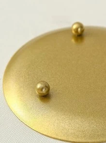 1 cái giá đỡ nến màu rắn - Vàng - Xem 3