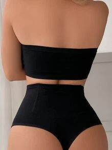 鏤空寬腰帶塑形三角褲不附襯裏