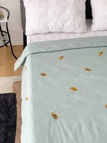 Leaf Embroidery Bedspread