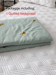 Leaf Embroidery Bedspread