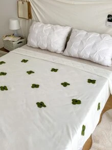 Khăn trải giường chần hoa - trắng - Xem 5