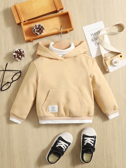 SHEIN Baby Patch Detail 2 In 1 Hoodie